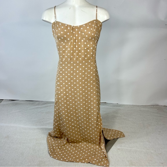 NEW Francesca’s Mi Ami Maxi Spaghetti Strap Side Slit Polka Dot Dress Size XL - Picture 1 of 12